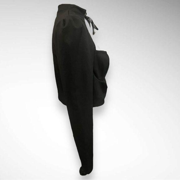 NASTY GAL‎ Cup All Night Cropped Tie Blouse Black Size 8 | NWOT - Picture 5 of 8